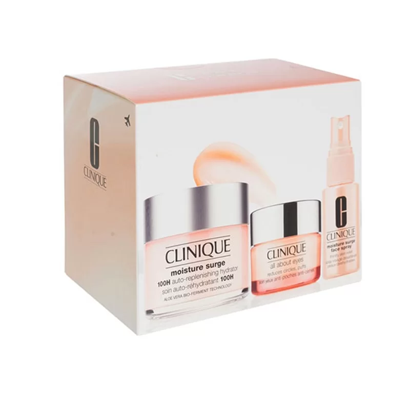 ست آبرسان کلینیک مویسچر سرج ۳ تکه | آبرسان ۱۰۰ ساعته + دور چشم + اسپری صورت