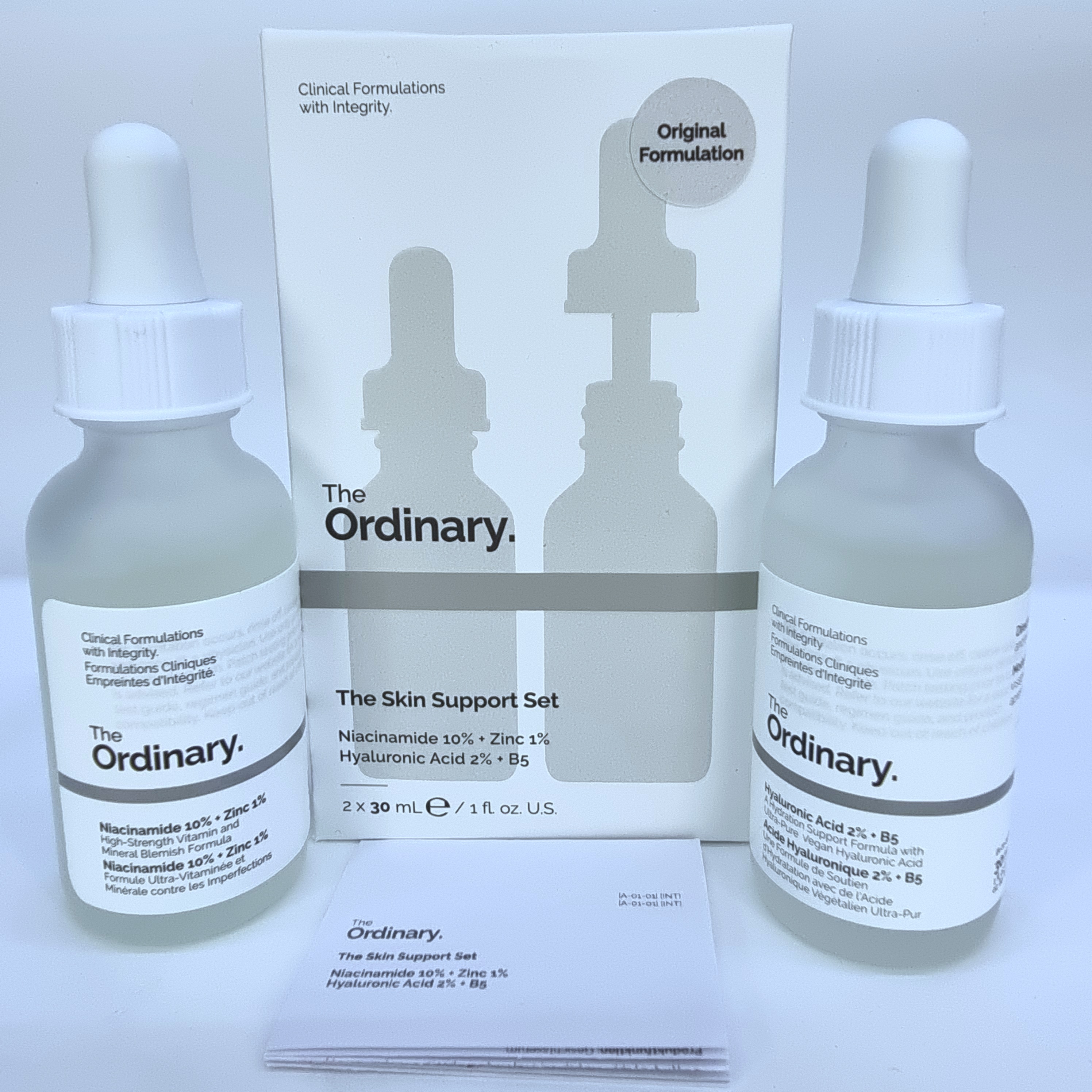 سرم دوقلوی اوردینری اصل | نیاسینامید 10% + زینک 1% و هیالورونیک اسید 2% + B5 | The Ordinary